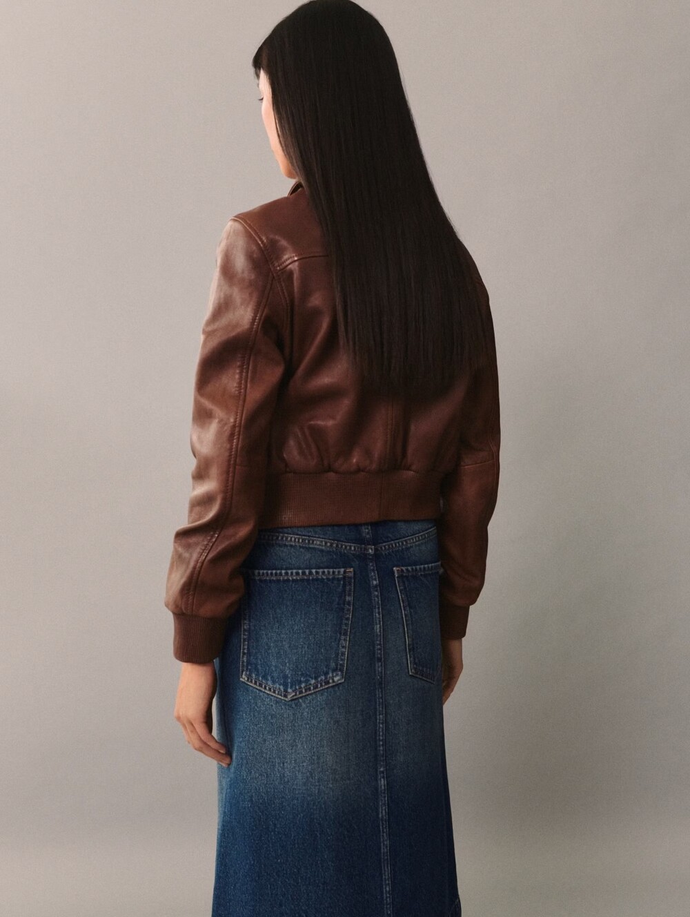 Mango Bronw 100% leather jacket - Picture 7 of 9